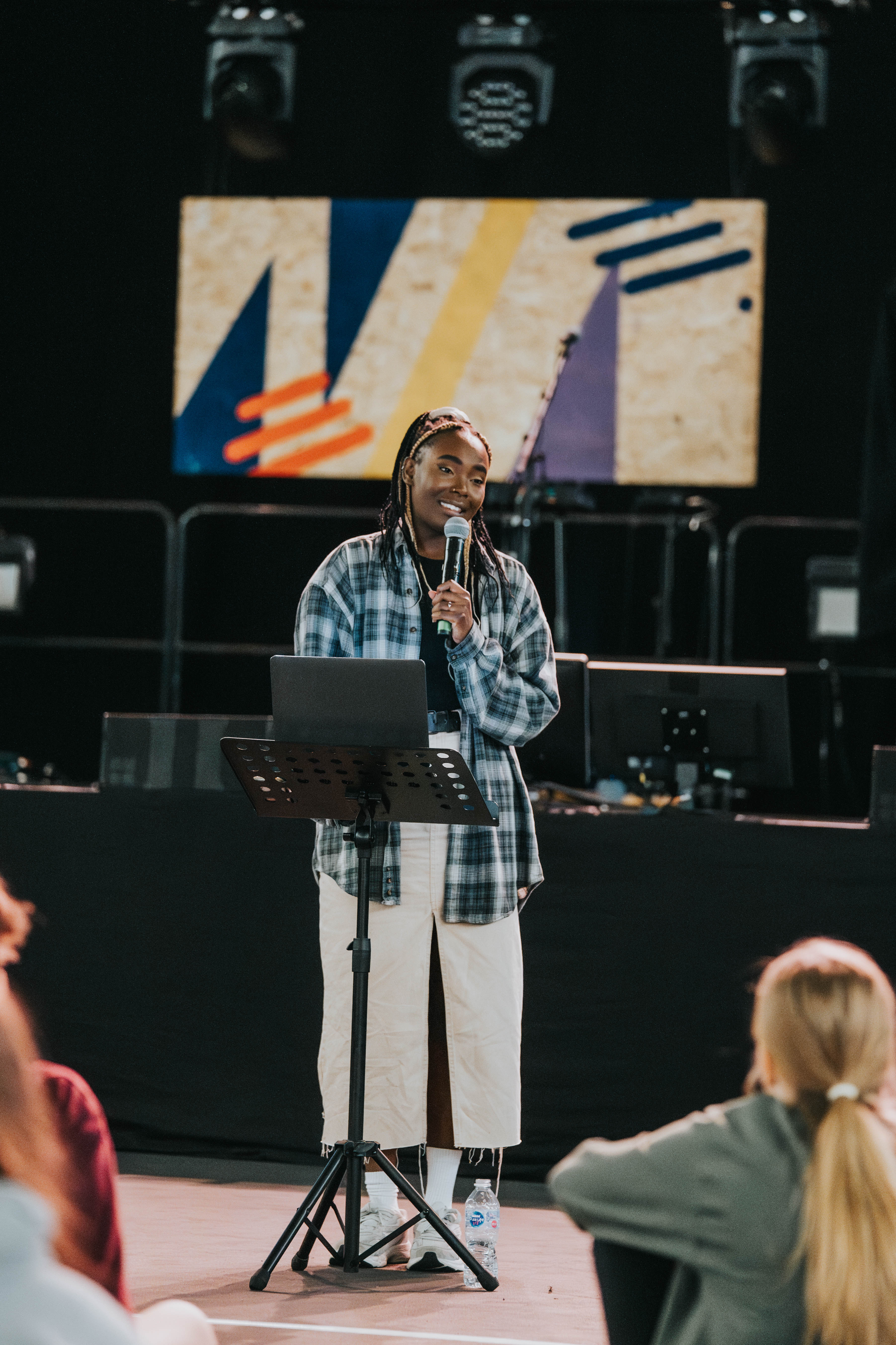 Female speaker at Satellites festival 2023