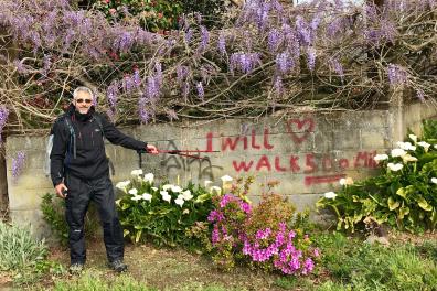 Ewen Huffman Hinkley chaplain walks the Camino Way