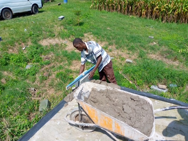 Starting to build the priest's house