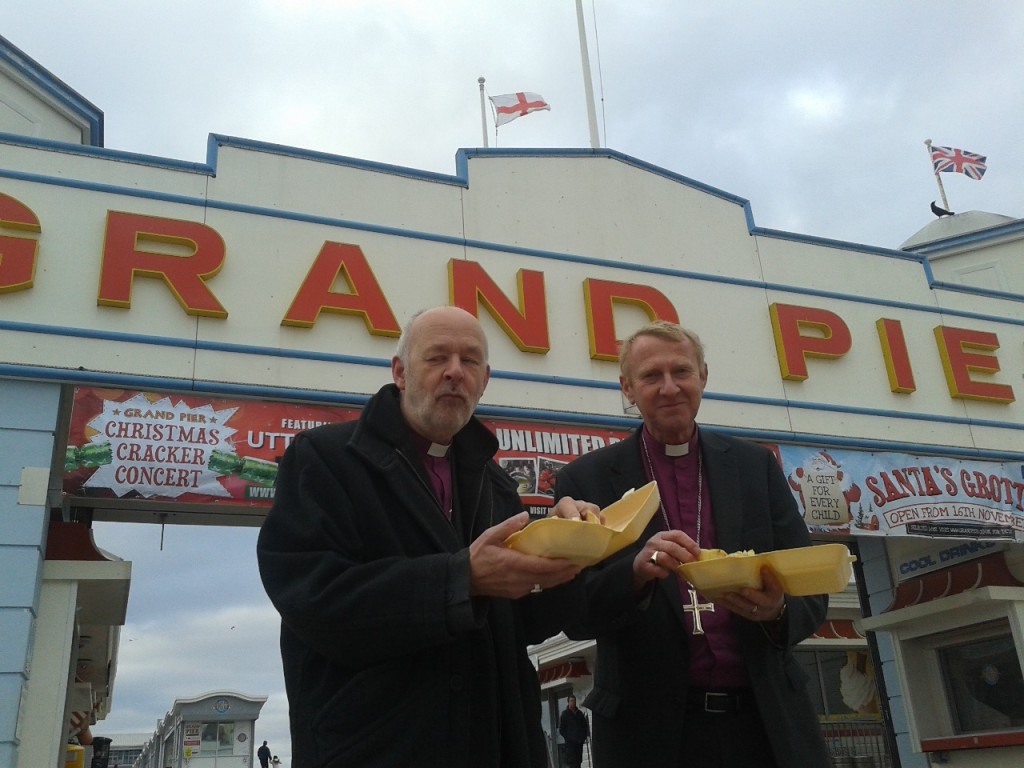 Bishop Peter B&W and Bishop Peter Taunton at Weston-super-Mare