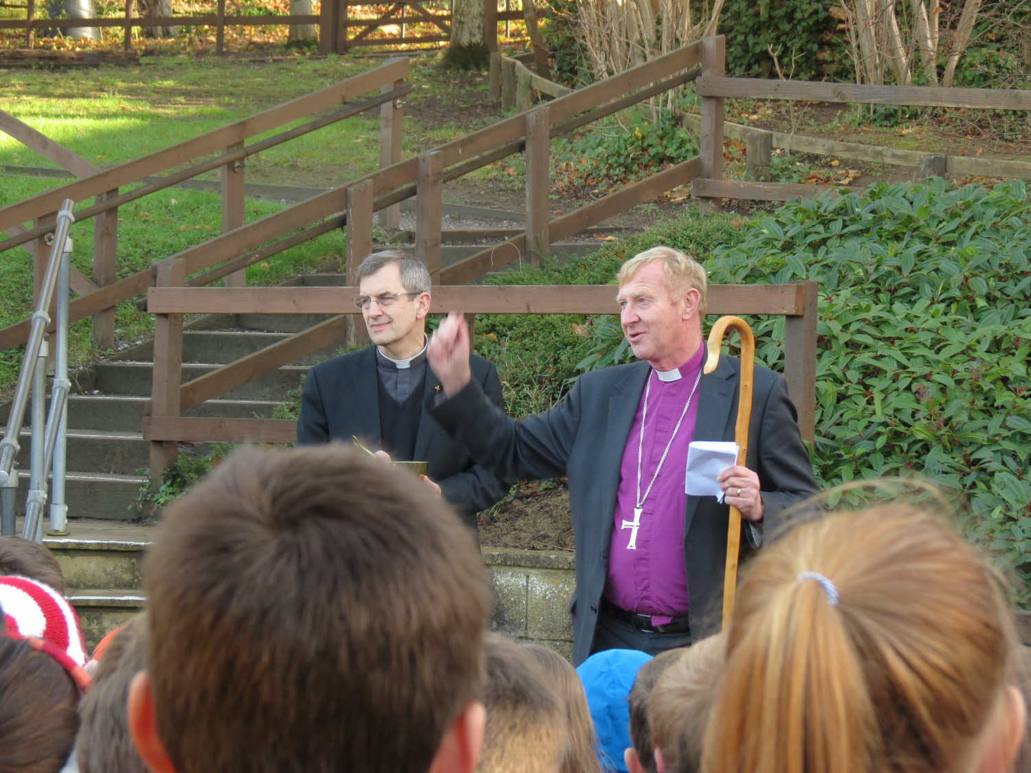 Bishop Peter at Bathwick school