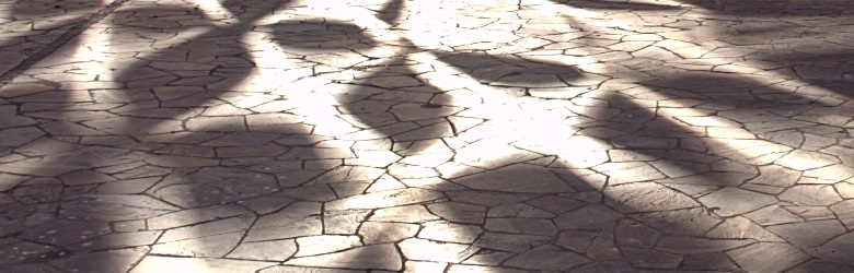 Shadow of crosses on the floor