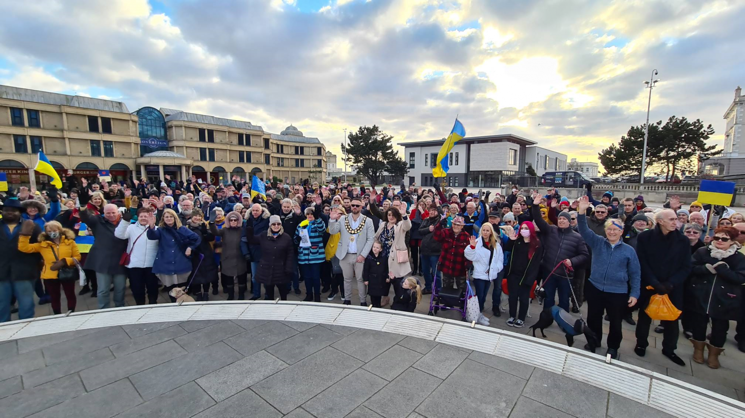Churches Together including Locking Castle Church vigil for Ukraine in Weston-super-Mare