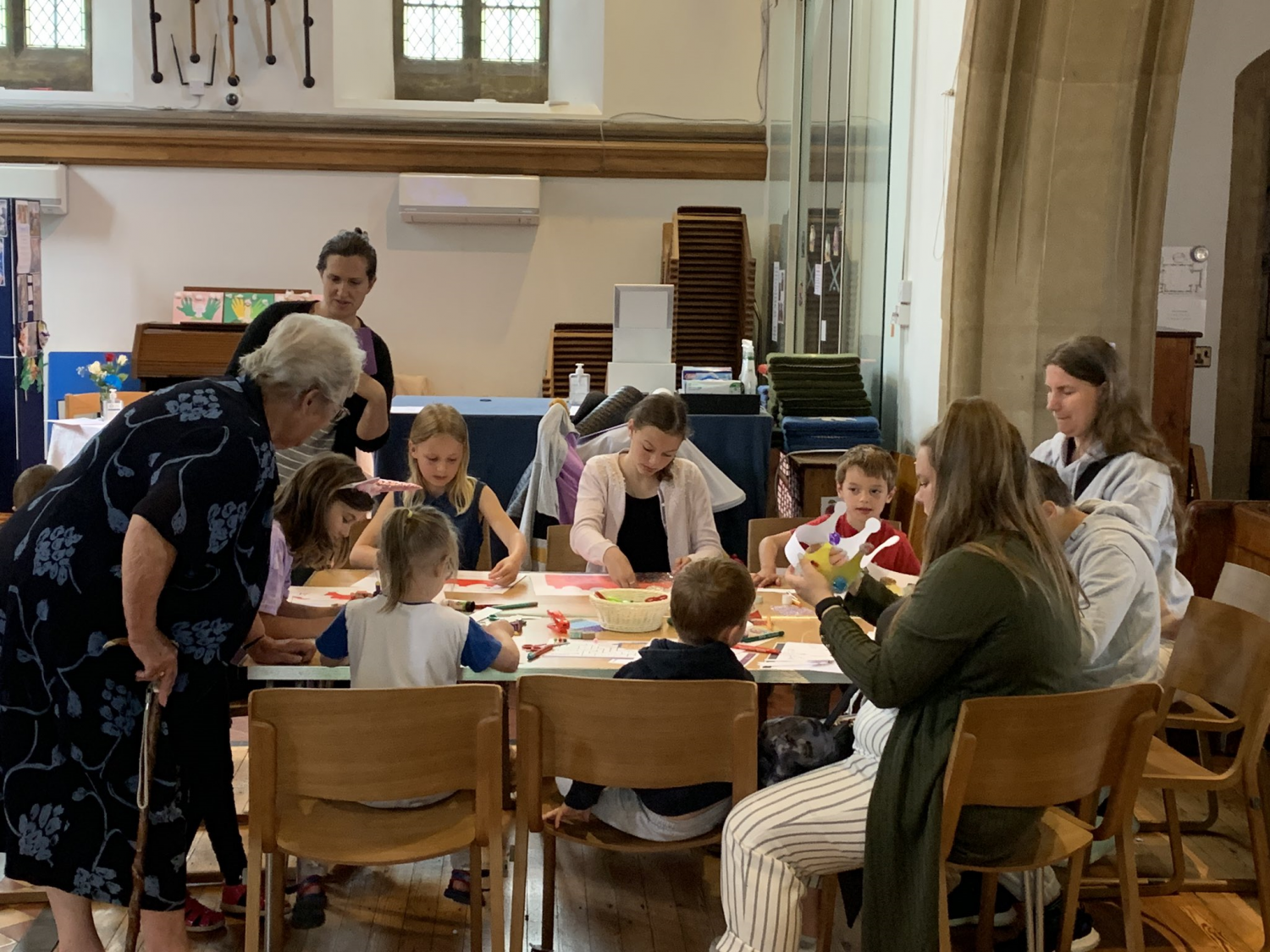 Children enjoy crafts at St Andrew's Minehead