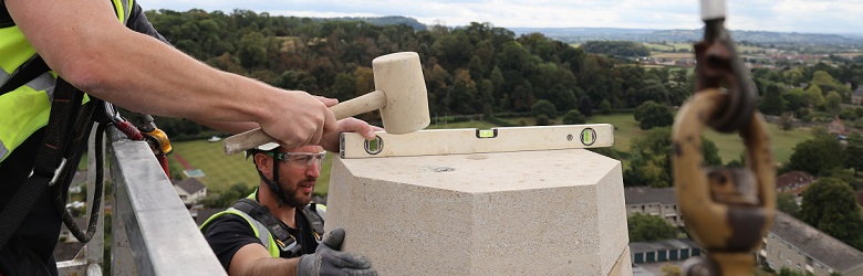 St Thomas church spire restoration in progress