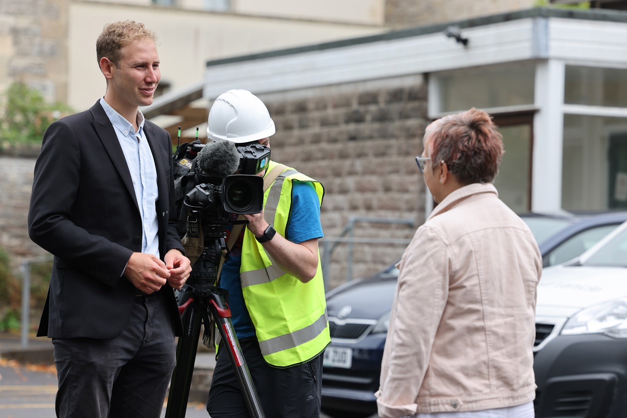 St Thomas Revd Claire Towns interview with ITV Credit: Thousand Word Media/Ecclesiastical 