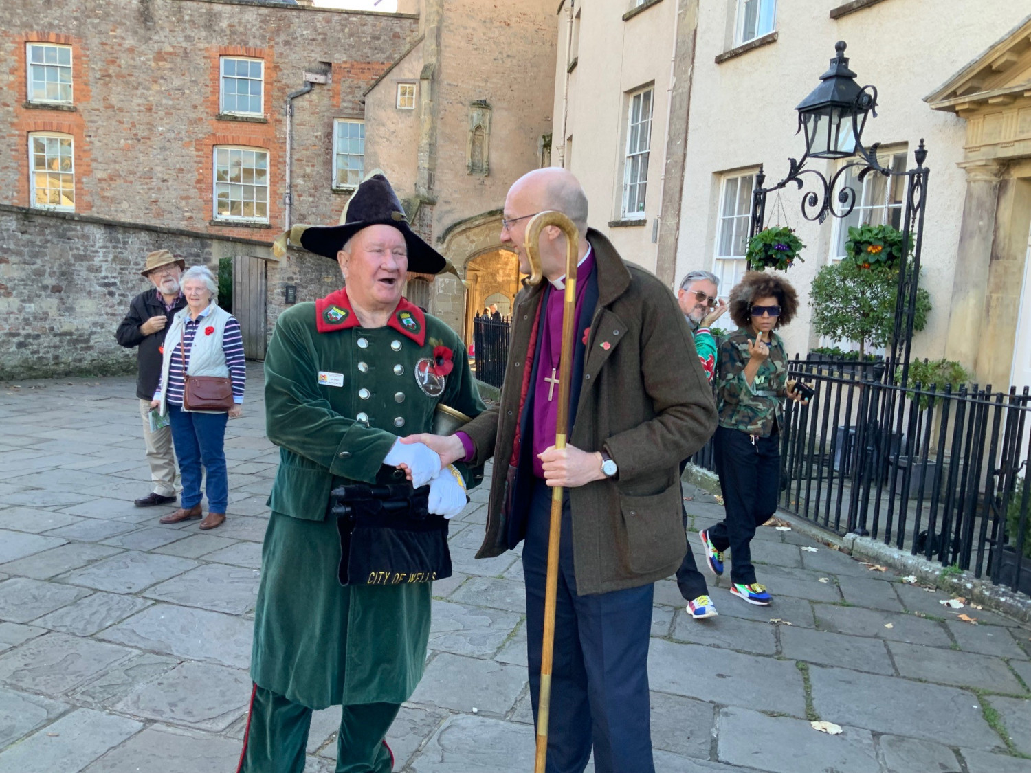 Bishop Michael with Len Swales