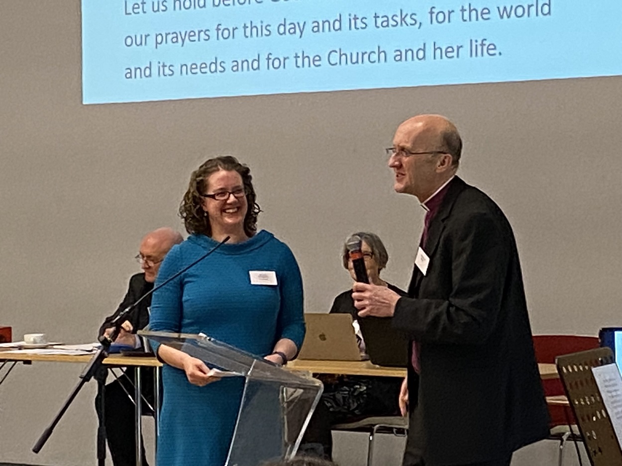 Jenny Hollingsworth, Diocesan Secretary and Bishop Michael