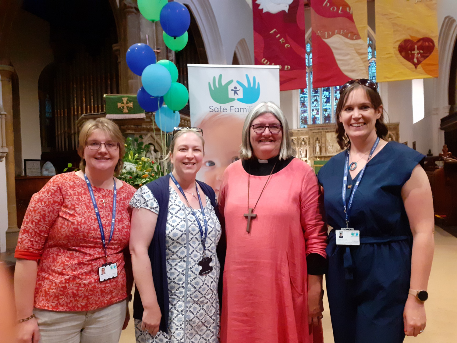 Bishop Ruth with Safe Families volunteers at Taunton Minster